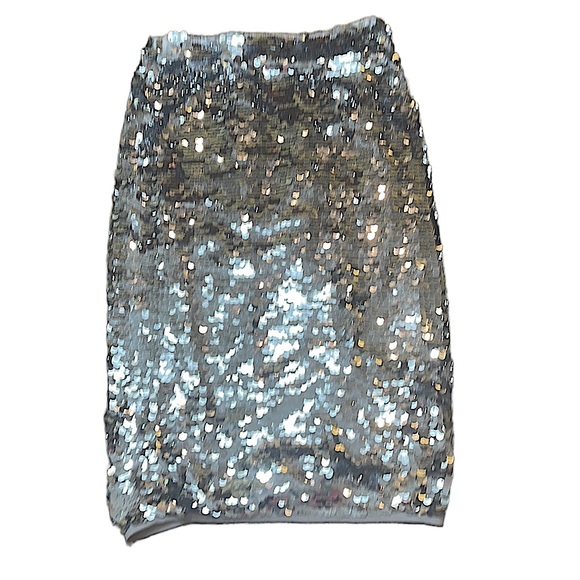 Halogen Dresses & Skirts - Halogen Silver Sequined Skirt SP